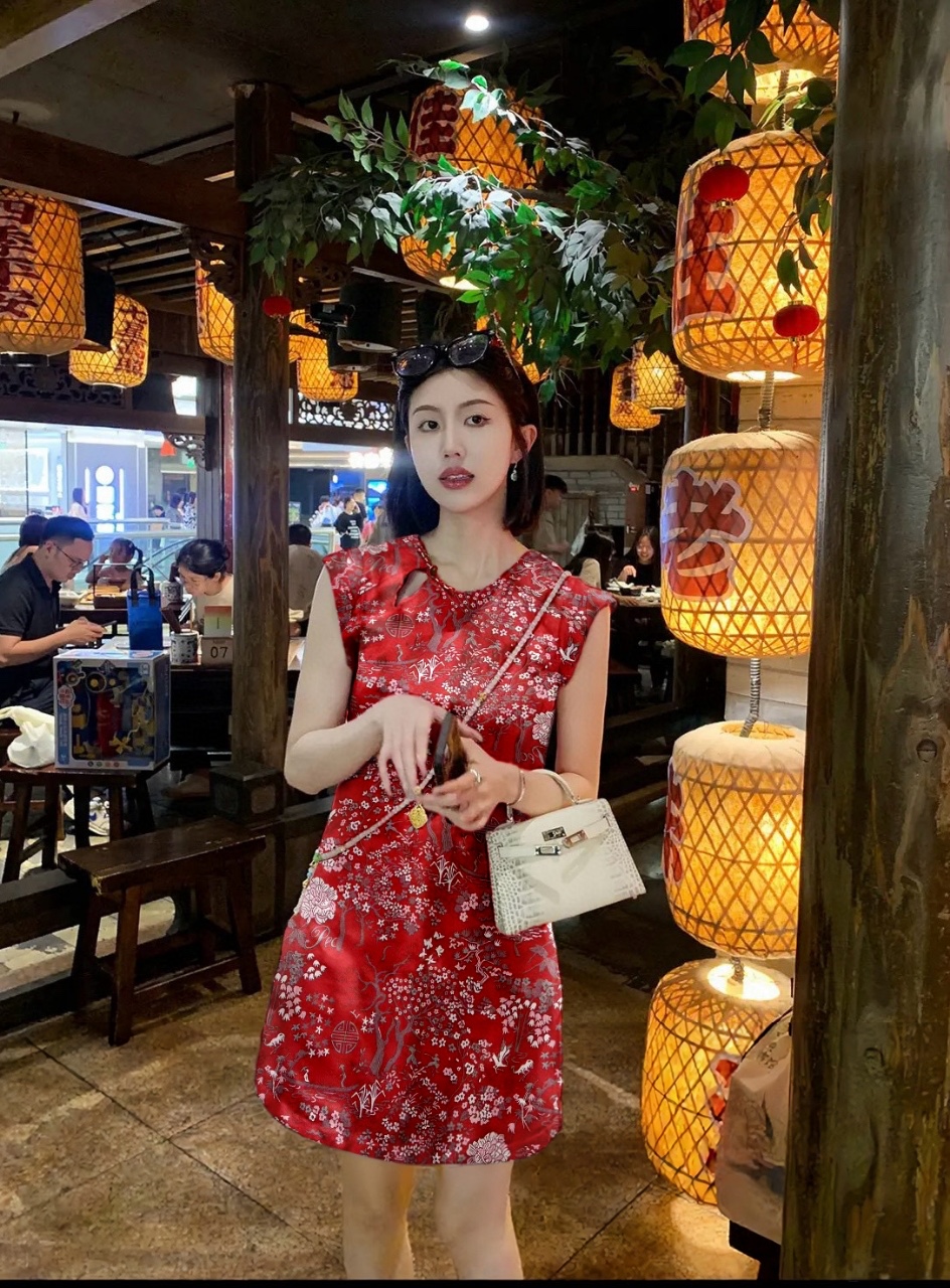 Elegant Floral Jacquard Cheongsam Dress - Modern Chinese Style 5 i1754994033639 1435 0 1