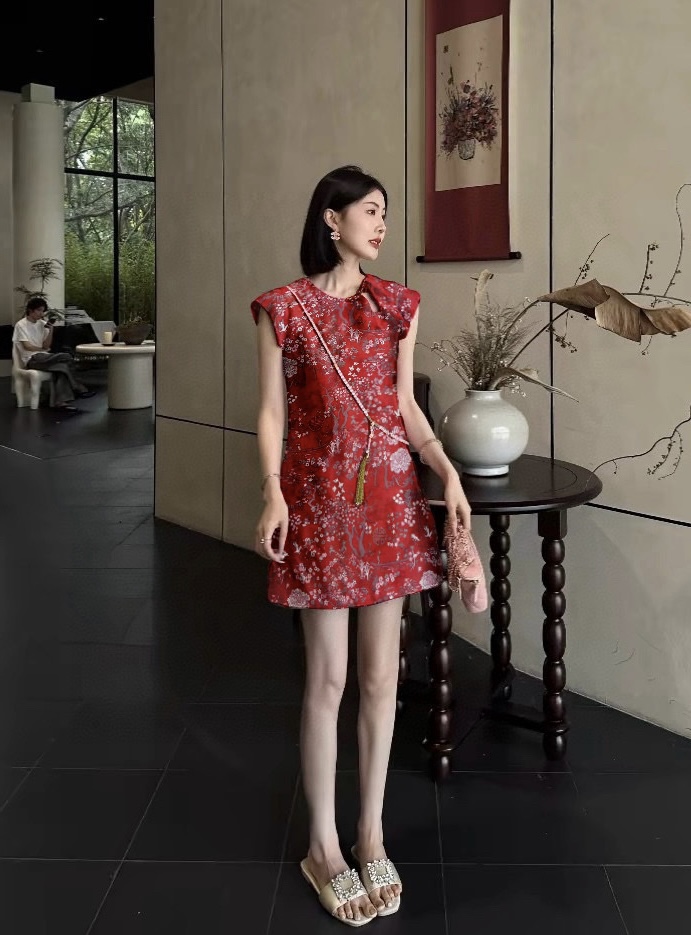 Elegant Floral Jacquard Cheongsam Dress - Modern Chinese Style 6 i1755006292868 5617 0 3