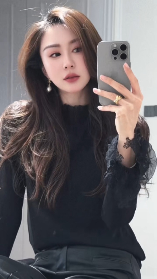 Elegant Lace Petal Stand Collar Top - Sophisticated Designer Style 1 Elegant Lace Petal Stand Collar Top - Sophisticated Designer Style