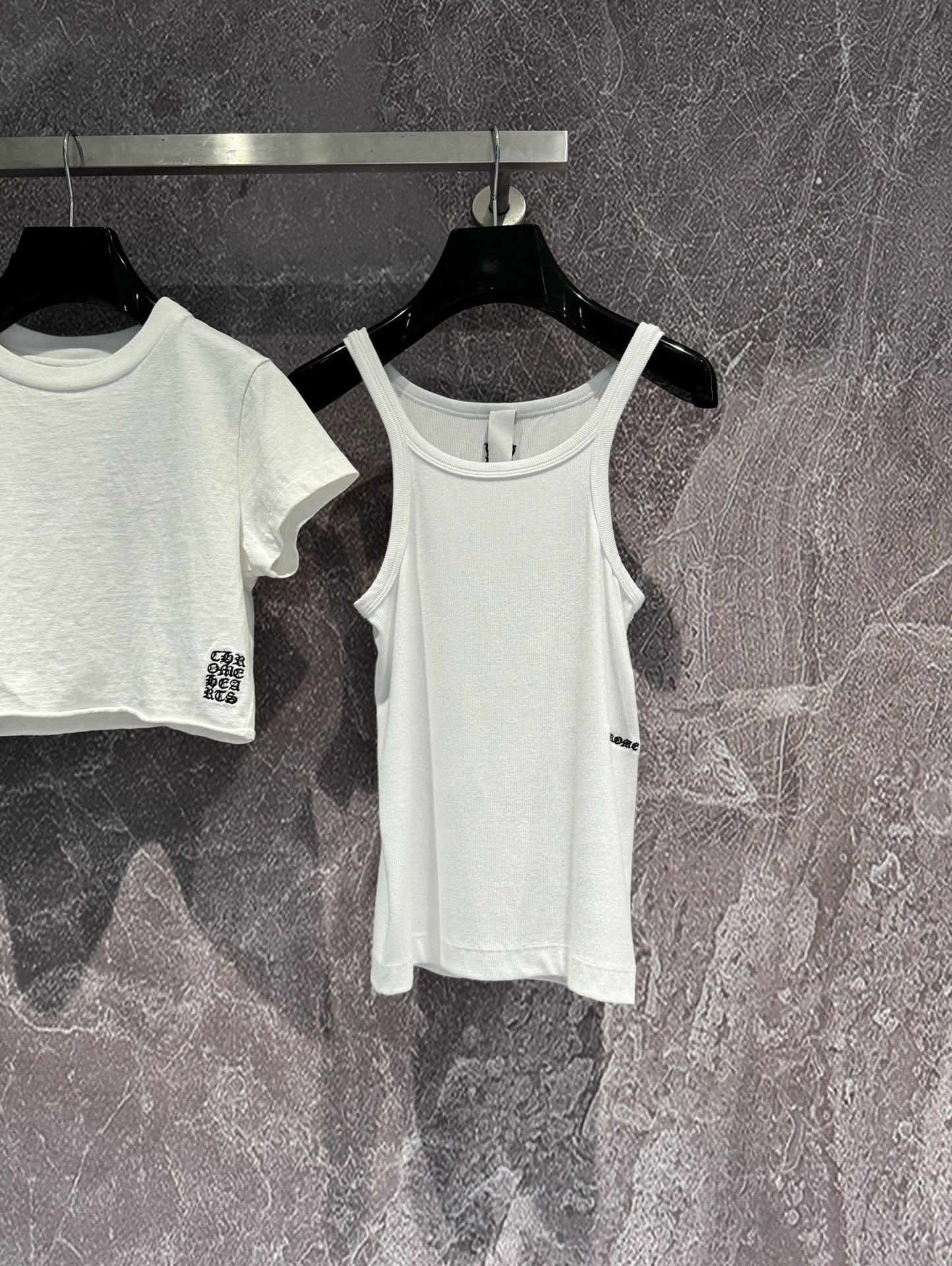 Chrome Hearts Clothing Shirts & Blouses Tank Tops&Camis White Embroidery Cotton Spring Collection