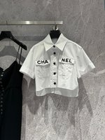 Chanel Ropa Camisas y blusas Negro Blanco Vintage