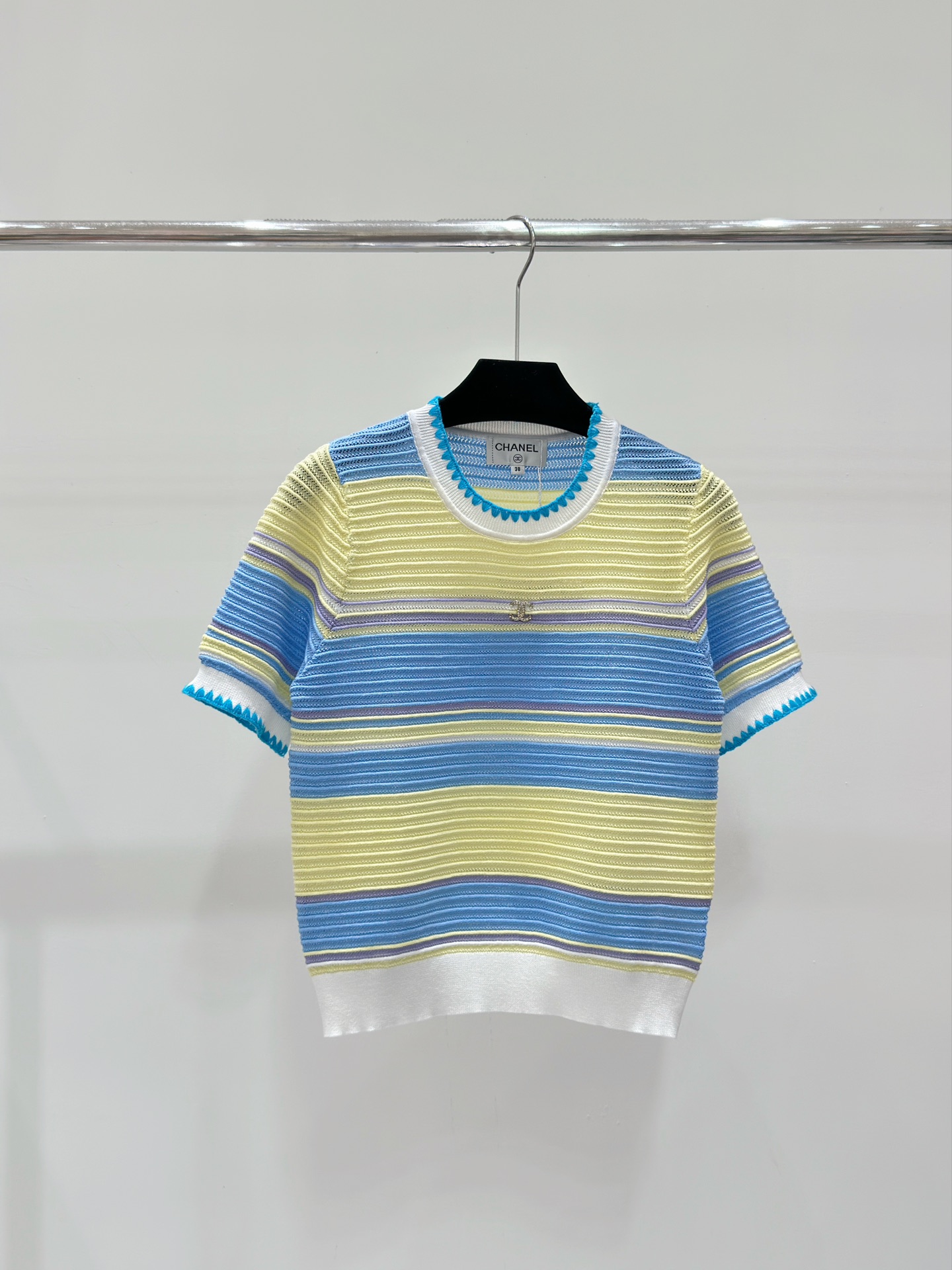 Chanel Clothing T-Shirt Knitting Spring/Summer Collection Short Sleeve