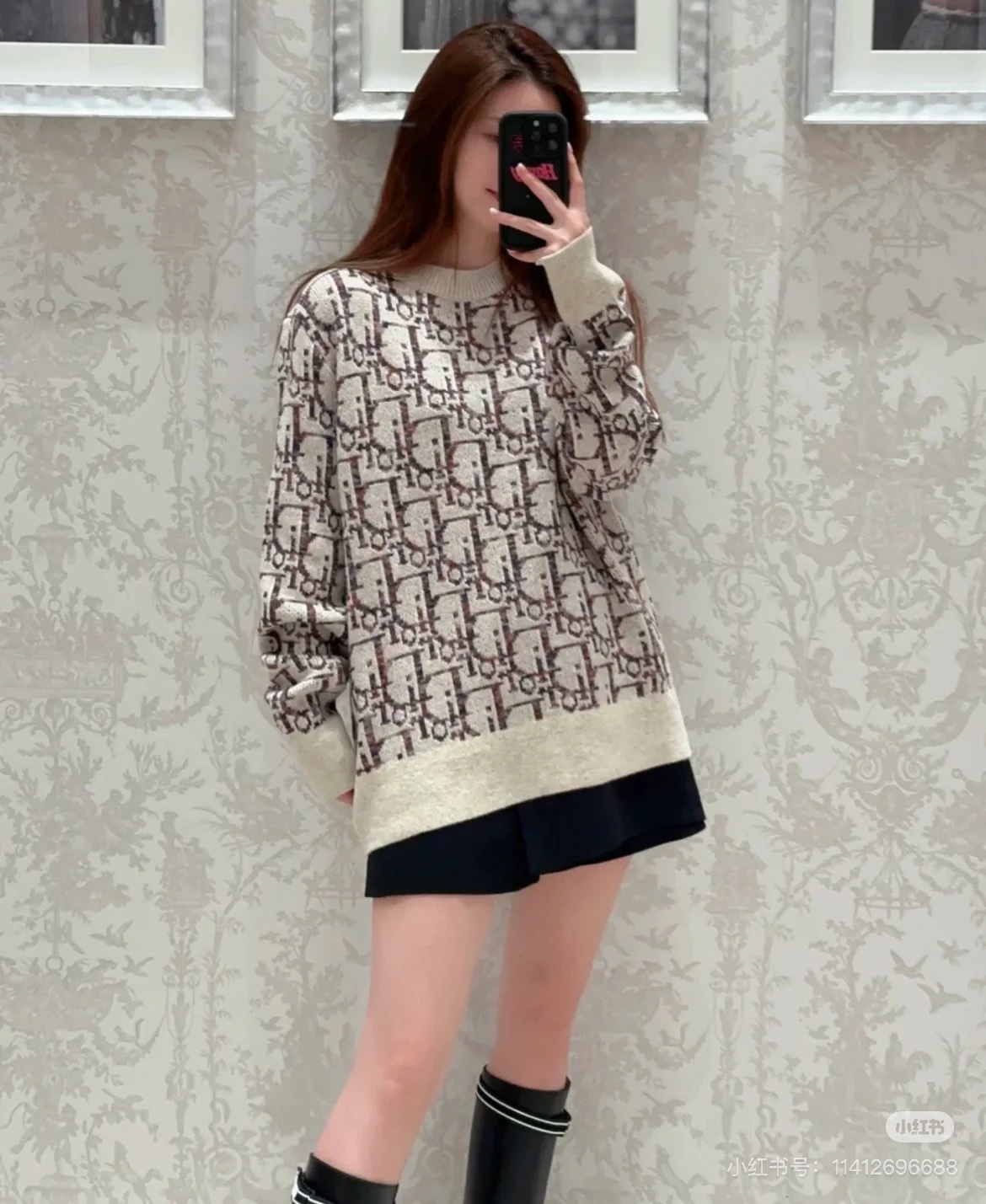 Dior Clothing Sweatshirts Beige White Knitting Fall Collection