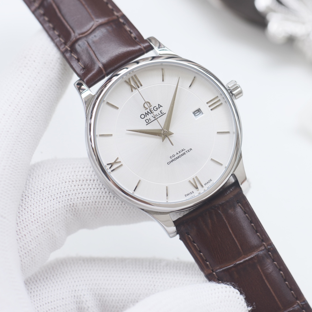 Omega De Ville Prestige Automatic Men's Watch, Two-Tone, Leather Strap 3 i1755967110 3572 2