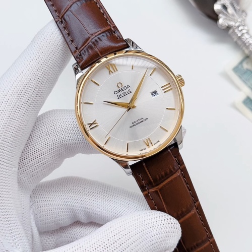 Omega De Ville Prestige Co-Axial Chronometer Brown Leather Strap Watch 1 Omega De Ville Prestige Co-Axial Chronometer Brown Leather Strap Watch