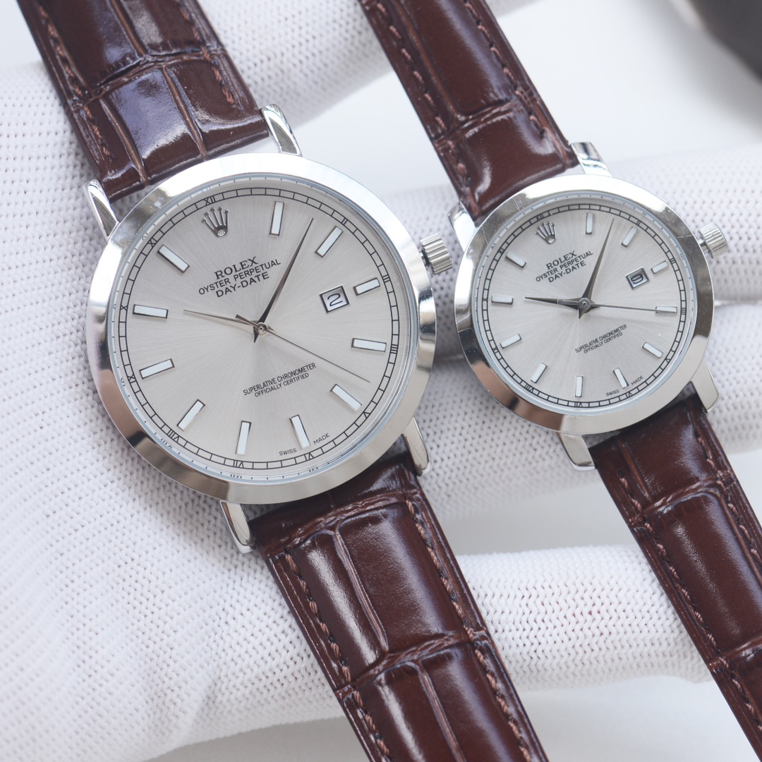 Rolex Style Couple Watches, Stainless Steel Band, Quartz Movement, Gift Set 6 i1757350407 7240 7