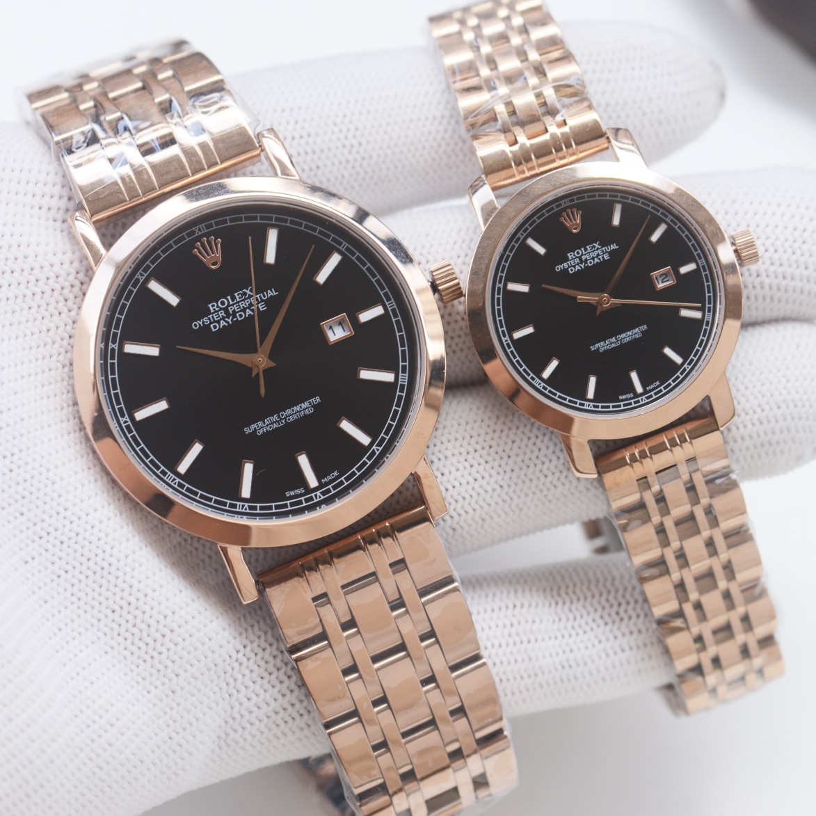 Rolex Style Couple Watches, Stainless Steel Band, Quartz Movement, Gift Set 3 i1757350407 9219 0