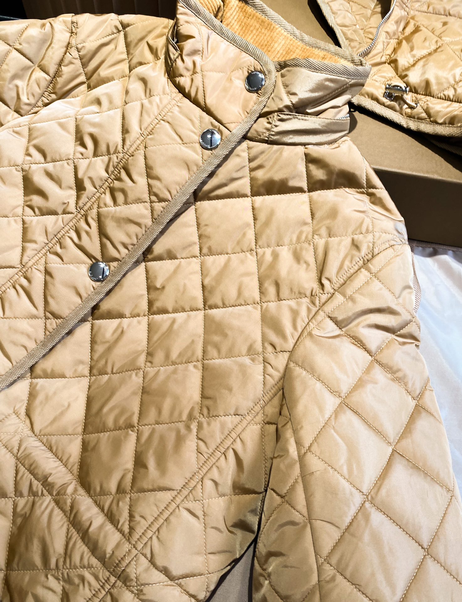 Burberry Women's Diamond Quilted Detachable Hooded Jacket - Versatile Style 5 i1696920302 7929 4