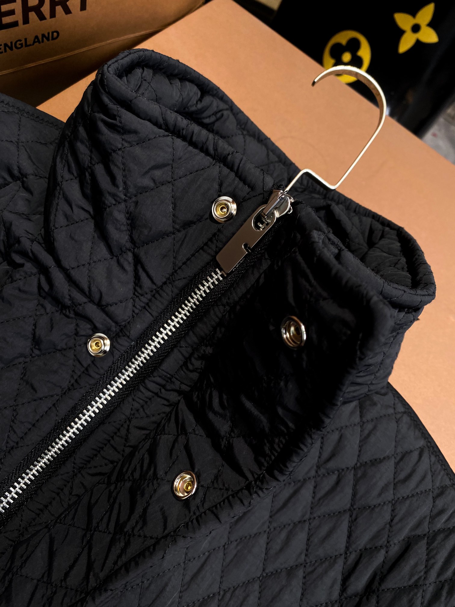 Burberry Quilted Nylon Coat with Check Lining & Embroidered EKD Logo 4 i1726993671 4561 6