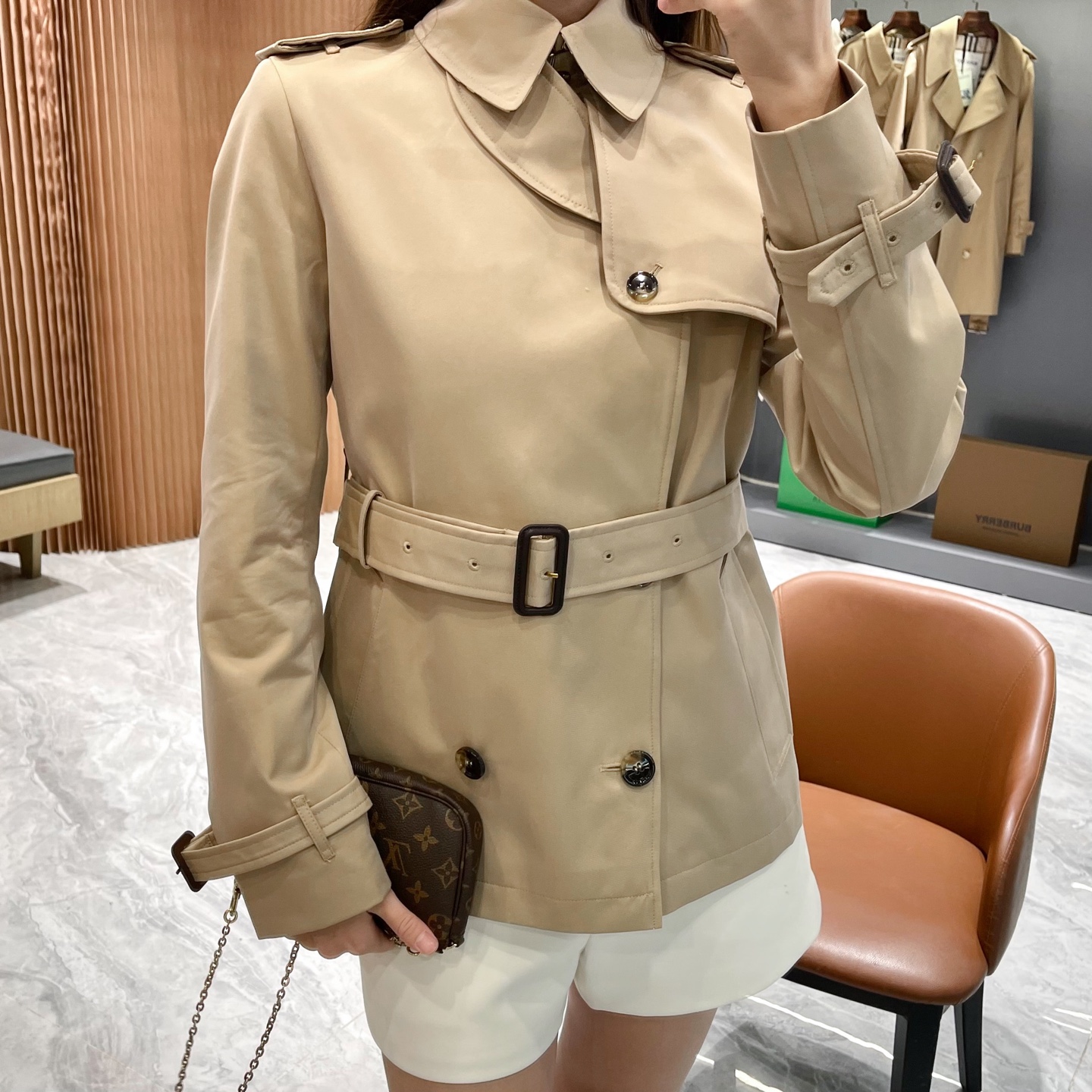 Burberry Women's Short Trench Coat Sculpted Fit, Heritage Design 4 i1740665724736 283 0 3