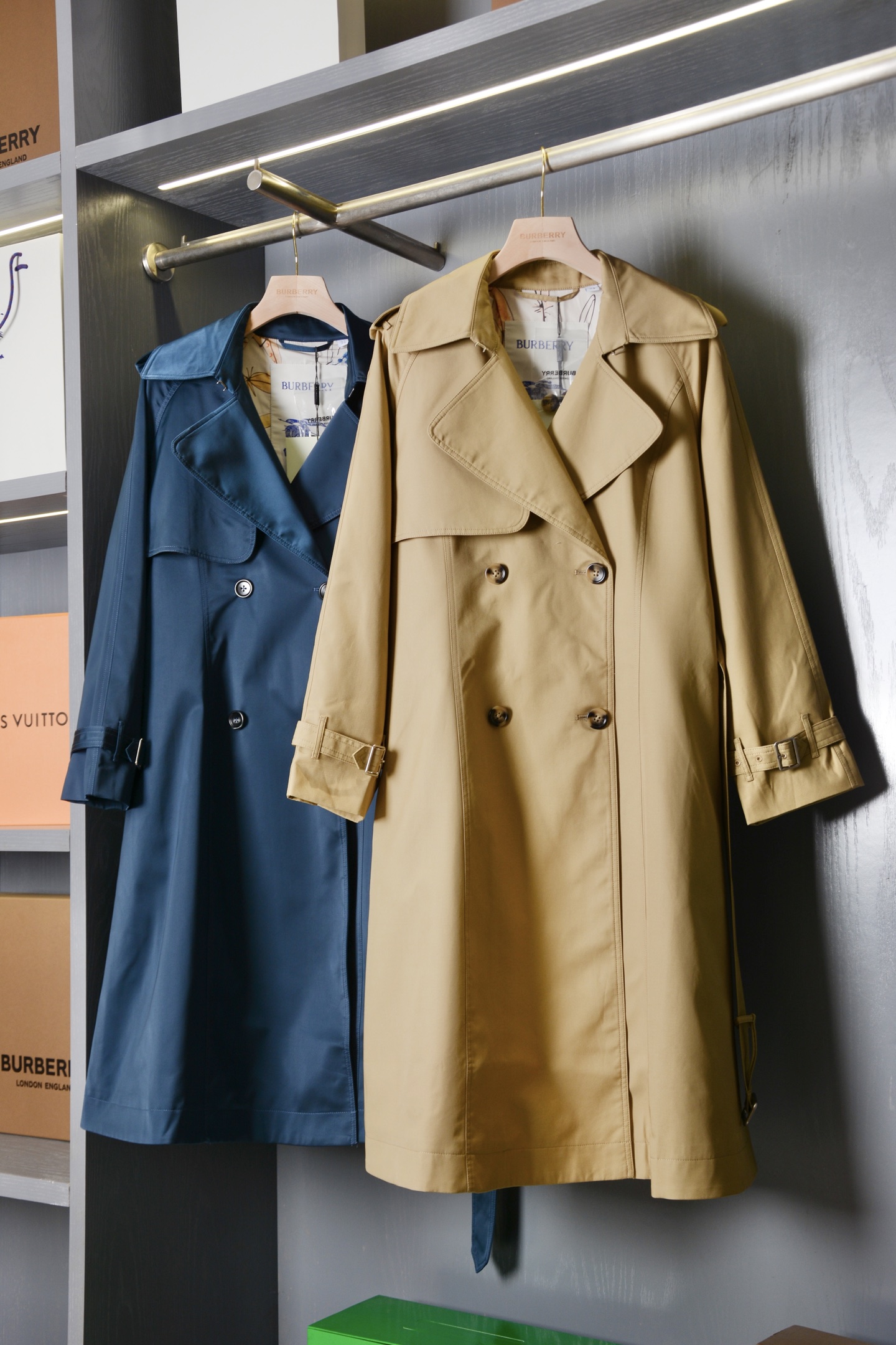 Burberry Two Tone Trench Coat