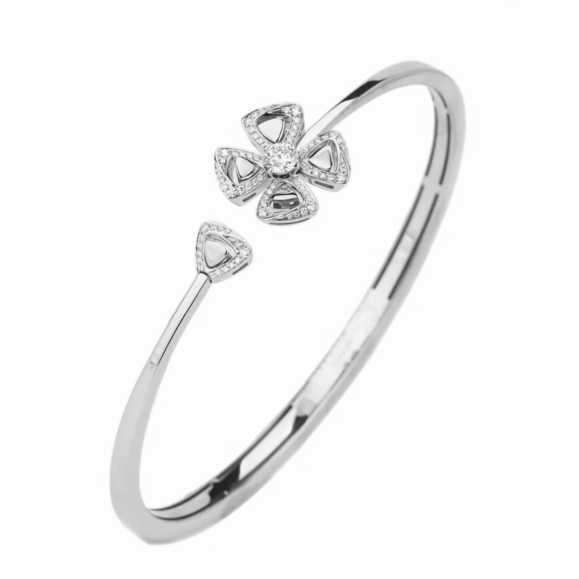 Exclusive Fiorever Four-Leaf Bracelets: German S925 Silver with Gold Plating - 图片 2