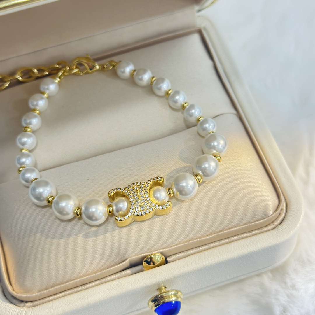 “Celine Jewelry: Artistic Brass Sculptor Designs with Pearls and Drills for Chic Spring Style” - 图片 3