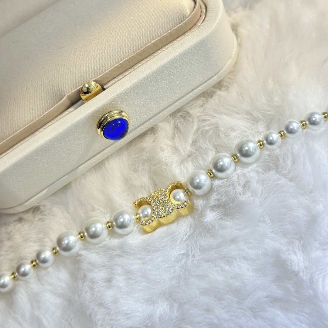 “Celine Jewelry: Artistic Brass Sculptor Designs with Pearls and Drills for Chic Spring Style” - 图片 8