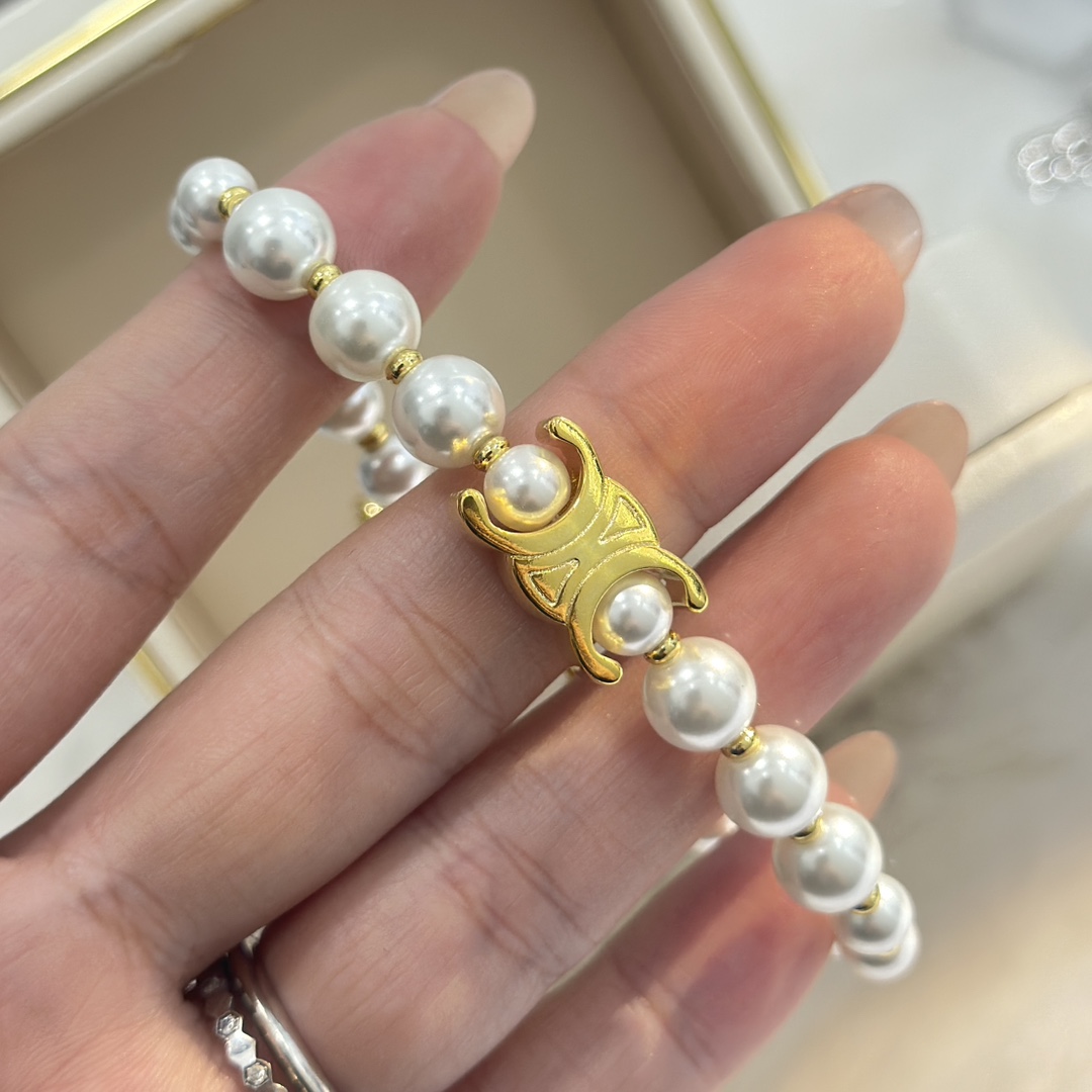 “Celine Jewelry: Artistic Brass Sculptor Designs with Pearls and Drills for Chic Spring Style” - 图片 6
