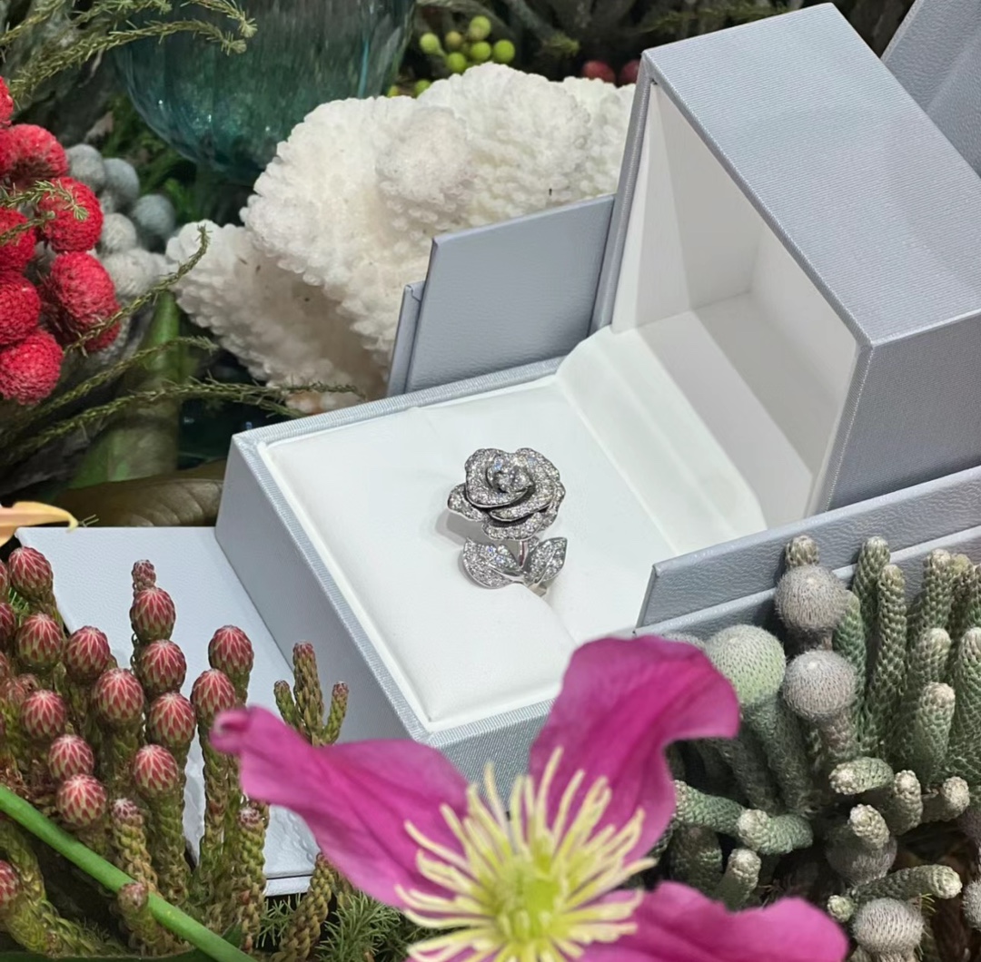 Dior A2961 D家 新款 玫瑰花 花藤戒指 突显绽放的玫瑰花蕾 宛若对未来欢乐时刻的承诺