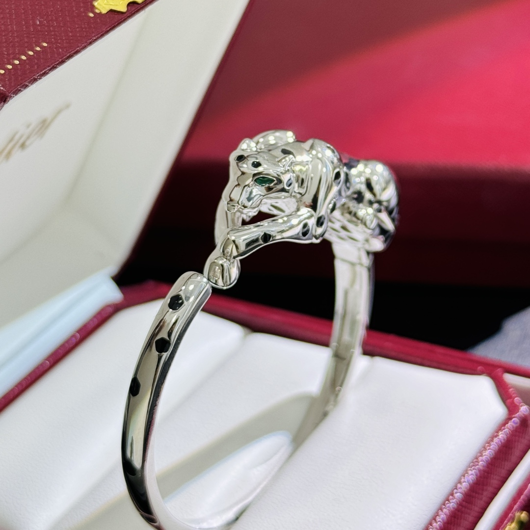 Luxurious 925 Silver Cheetah Tiara with Emerald Embellishments and 3D Details - 图片 7