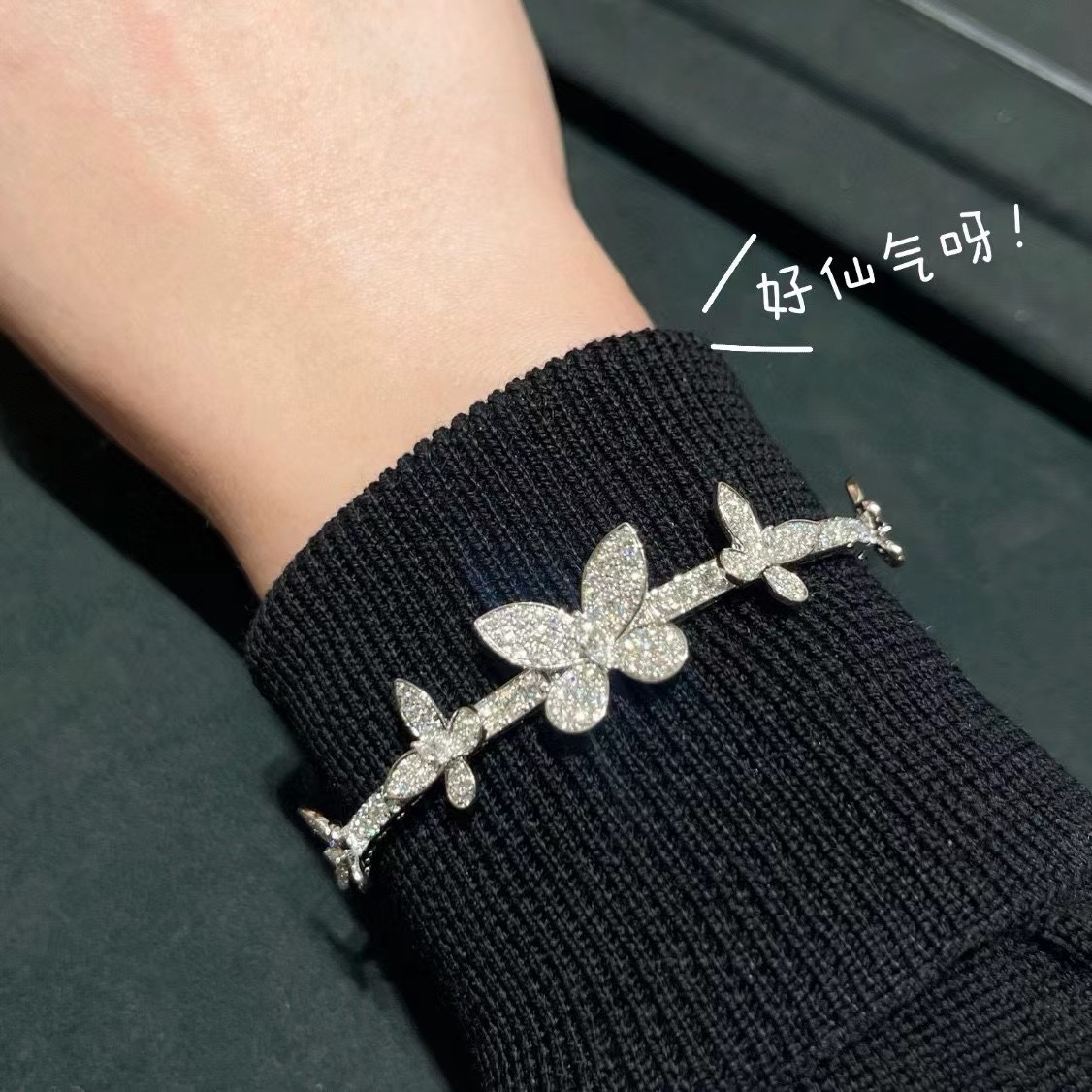 Ralph Lauren A4677 格拉夫 旗舰店同步上新 最新款 蝴蝶 五蝴蝶 满钻 手链 蝴蝶比例恰到好处