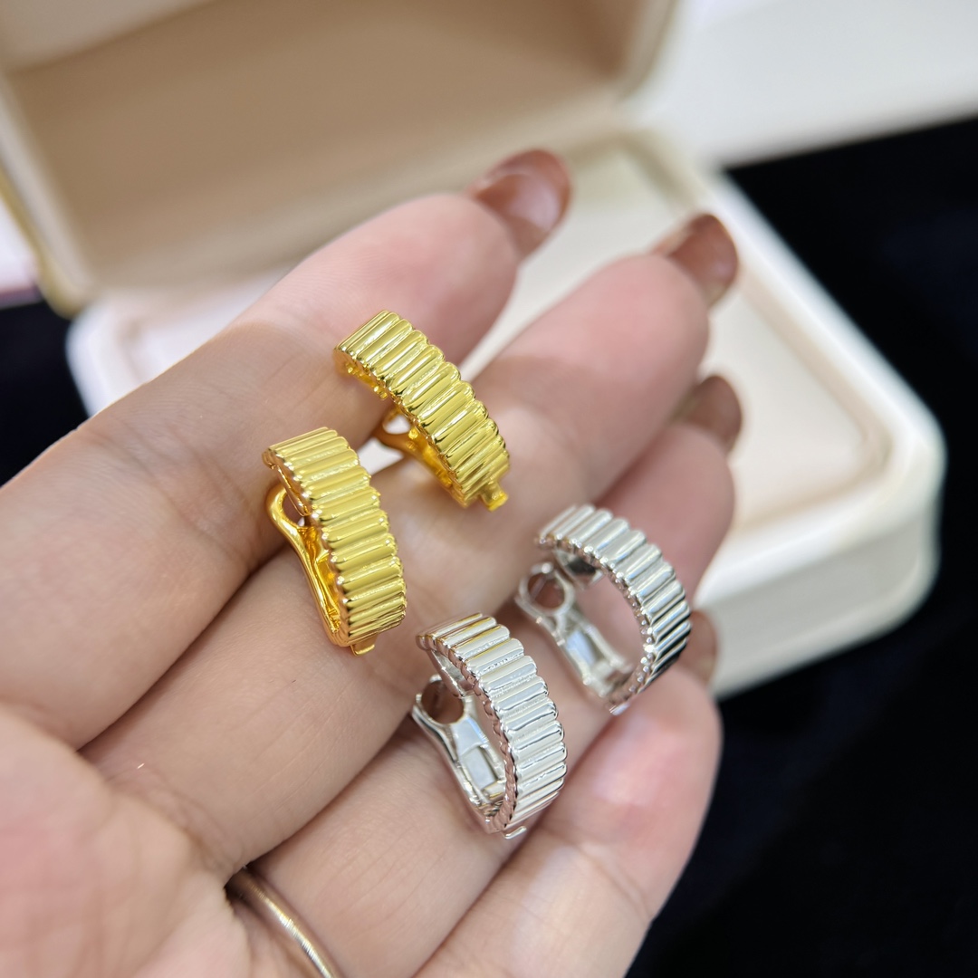 부쉐론 18 K 금도금 다이아몬드 귀걸이 63301 이미지 4