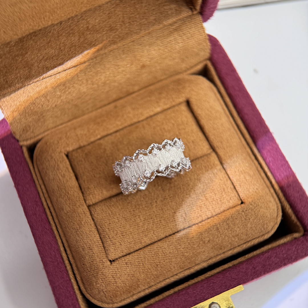  
A4689👑独立设计师款 火爆🎉时尚圈 精致 波浪形 中古风 拉丝戒指💍 高端定制925纯银微镶顶