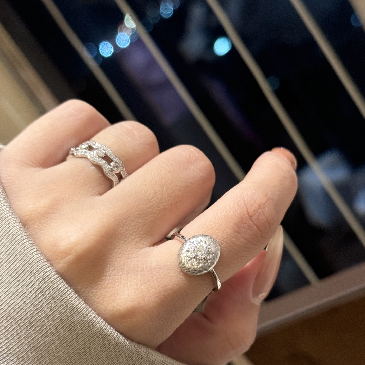 
A5732  👄独立设计师爆款 冰凌花 椭圆形 拉丝戒指 手工定制 独一无二 超级超级百搭 经典款永不