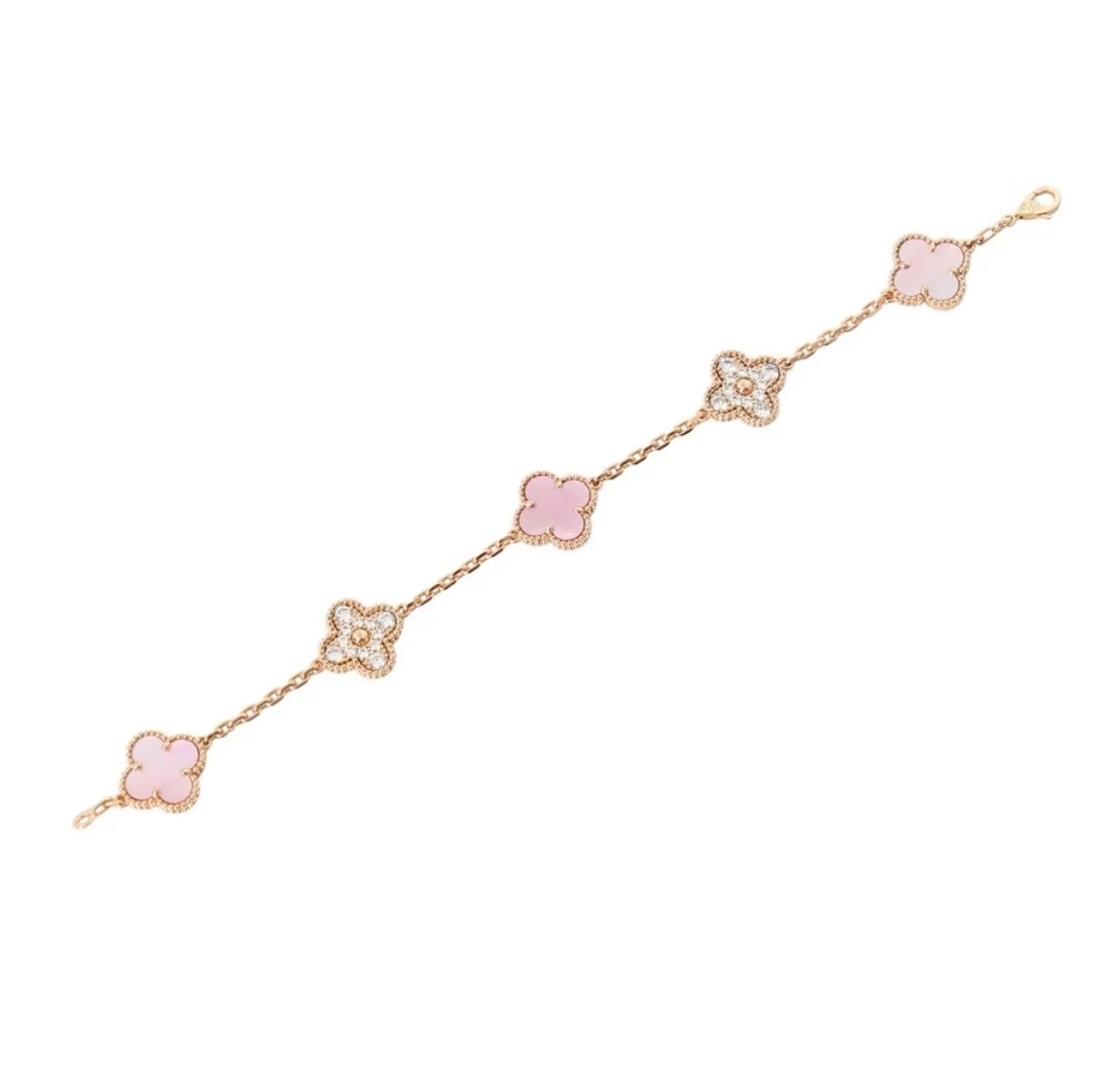 A5859 👑 女生最爱的天然粉贝 稀缺昂贵 天然 粉贝 五花 手链 太仙了🌸高品质 🍀👏高端定制925