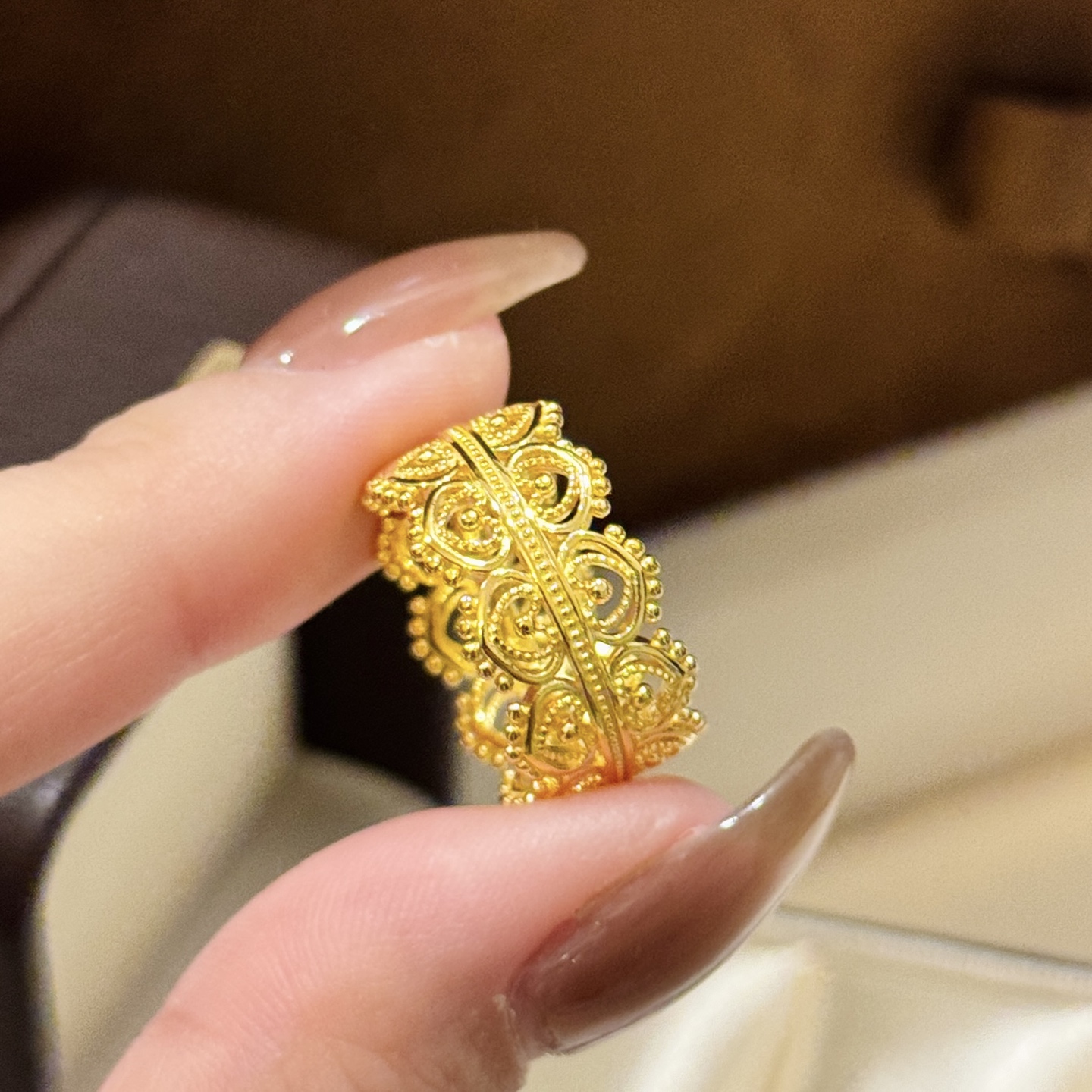 
A5970 👄独立设计师 中古系列 意大利宫廷风 钩花 蕾丝 镂空戒指 晚宴酒会必备单品 日常百搭 精