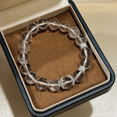 Elegant Water Jade Lace Crown Beaded Bracelet - Sterling Silver Charm 1 Elegant Water Jade Lace Crown Beaded Bracelet - Sterling Silver Charm