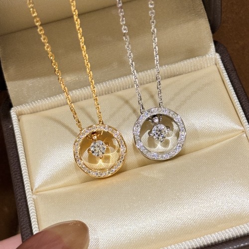 Elegant Coco-Inspired Diamond Pendant Necklace in Sterling Silver