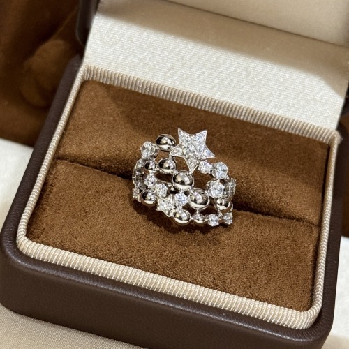 Vintage Chanel-Inspired Star Ring - S925 Sterling Silver, Gold Plated 1 Vintage Chanel-Inspired Star Ring - S925 Sterling Silver, Gold Plated