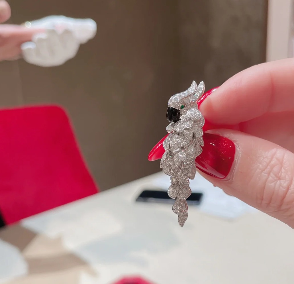 
A6065 👑卡家高级珠宝 鹦鹉系列 鹦鹉 耳拍🔥 历时数千小时才开出来的版 闪耀的锆石镶嵌✨ 鹦鹉的