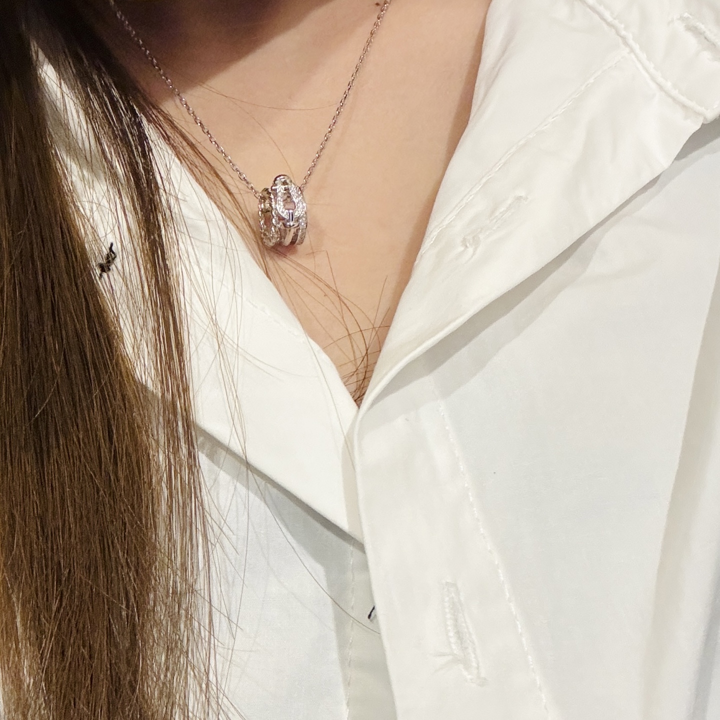 
A6082 👑 弗雷德 新款 🔥三圈交织 经典元素 航海缆绳 马蹄扣  项链男神女神同款 通体S925