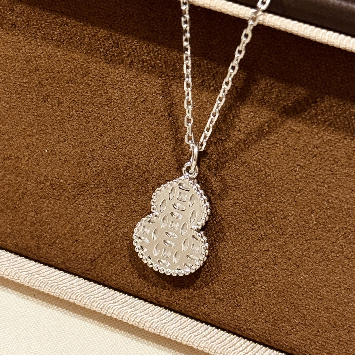  
A5468   👑 古法工艺 新中式碎碎冰 葫芦 项链 高级感拉满 可调节 通体S925纯银材质 C