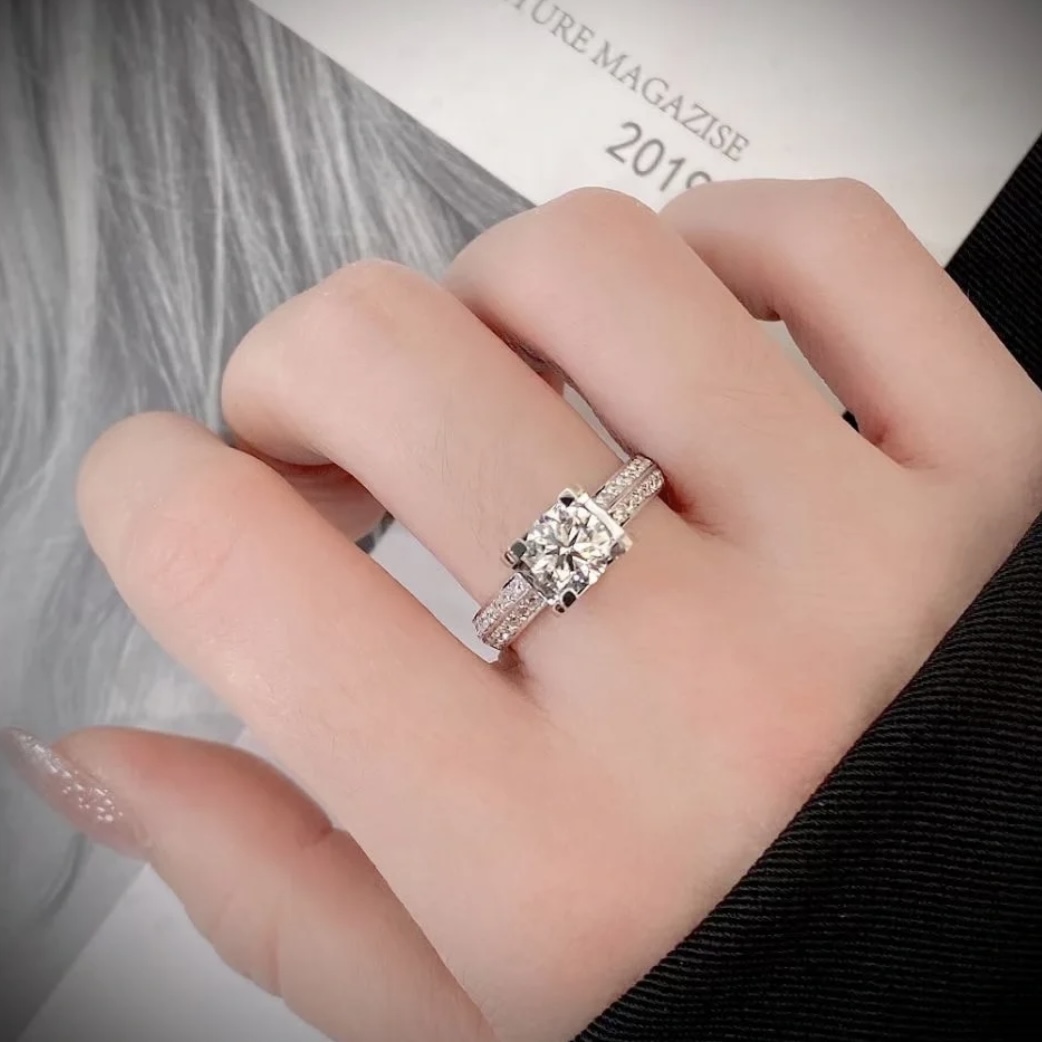  
A6138 👑️卡家 经典婚戒  牛角 两克拉 💎钻石 双排钻戒指 💍 bling bling ✨ 