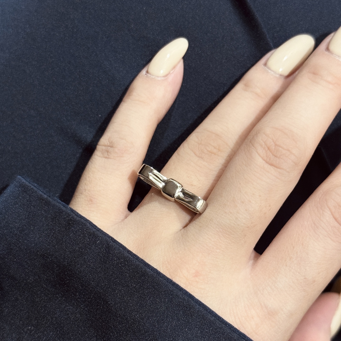 
A6147  ✨火爆小香风 小清新 蝴蝶结 光面戒指💍 高端定制 S925纯银材质 妥妥的明星名媛必备