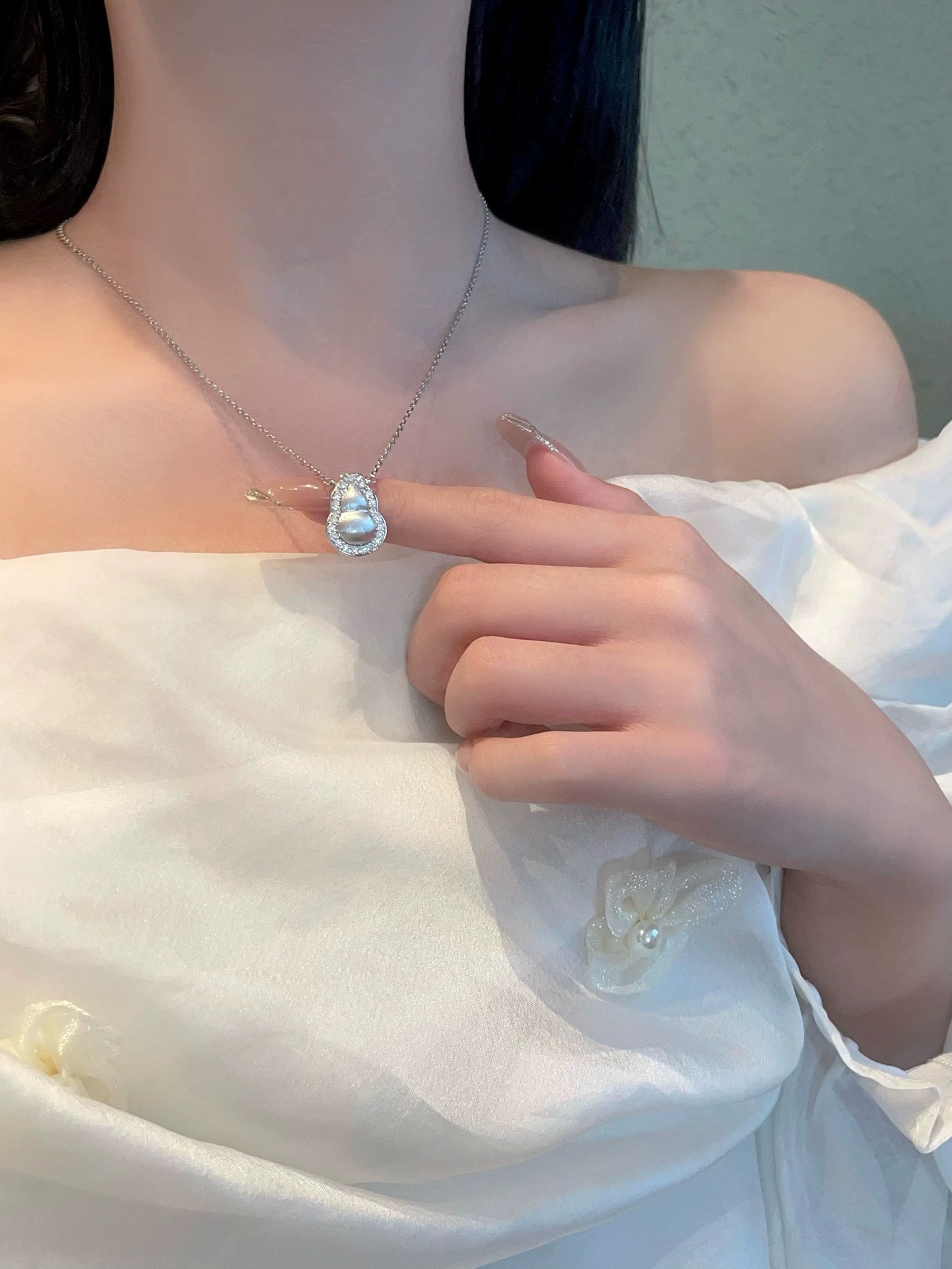 
A6190  👑国潮风 古法工艺  拉丝 排钻 葫芦 项链 葫芦自古就有“福禄吉祥”的寓意 高端 92