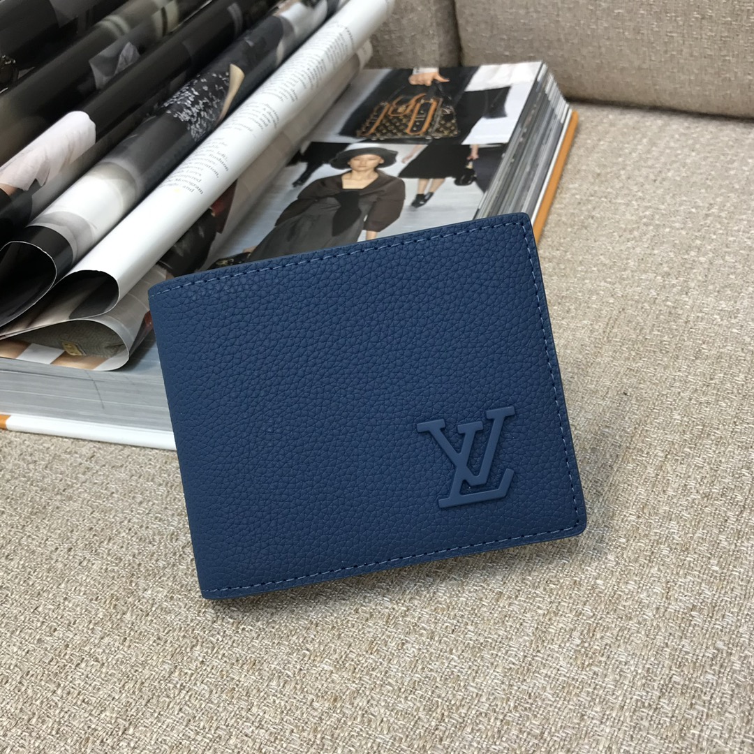 LV Wallet Full Zip Leather Trim Gold Hardware Multiple Compartments Long Wallet - Top Quality