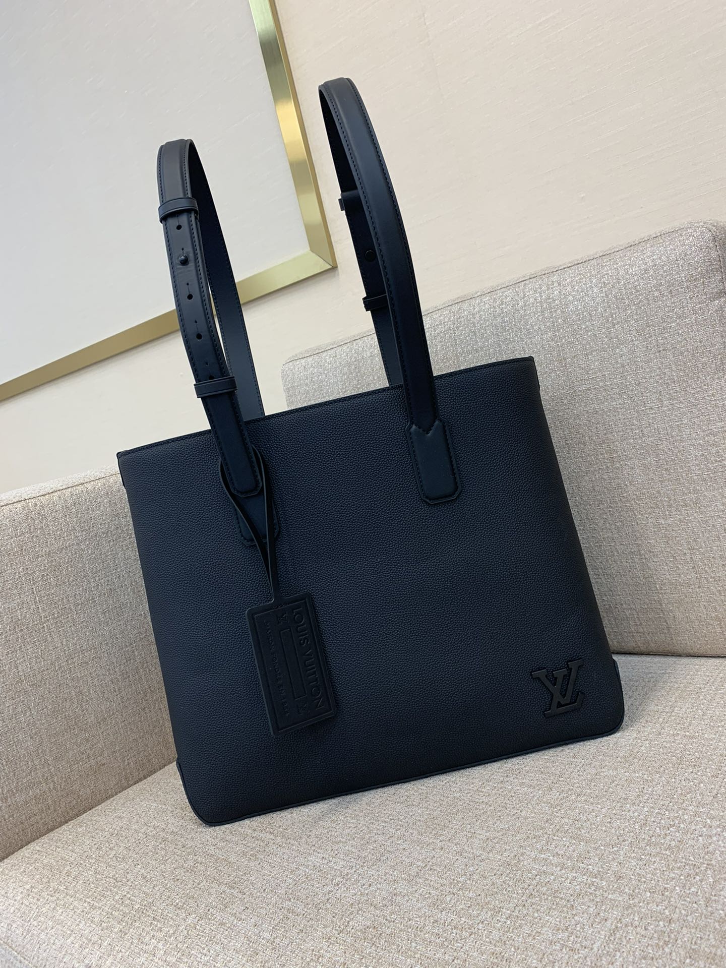 LV Slim NV Briefcase Taïga Leather Reinforced Corners Metal LV Letters Laptop Compartment Detachable Shoulder Strap Handbag Crossbody - Top Quality