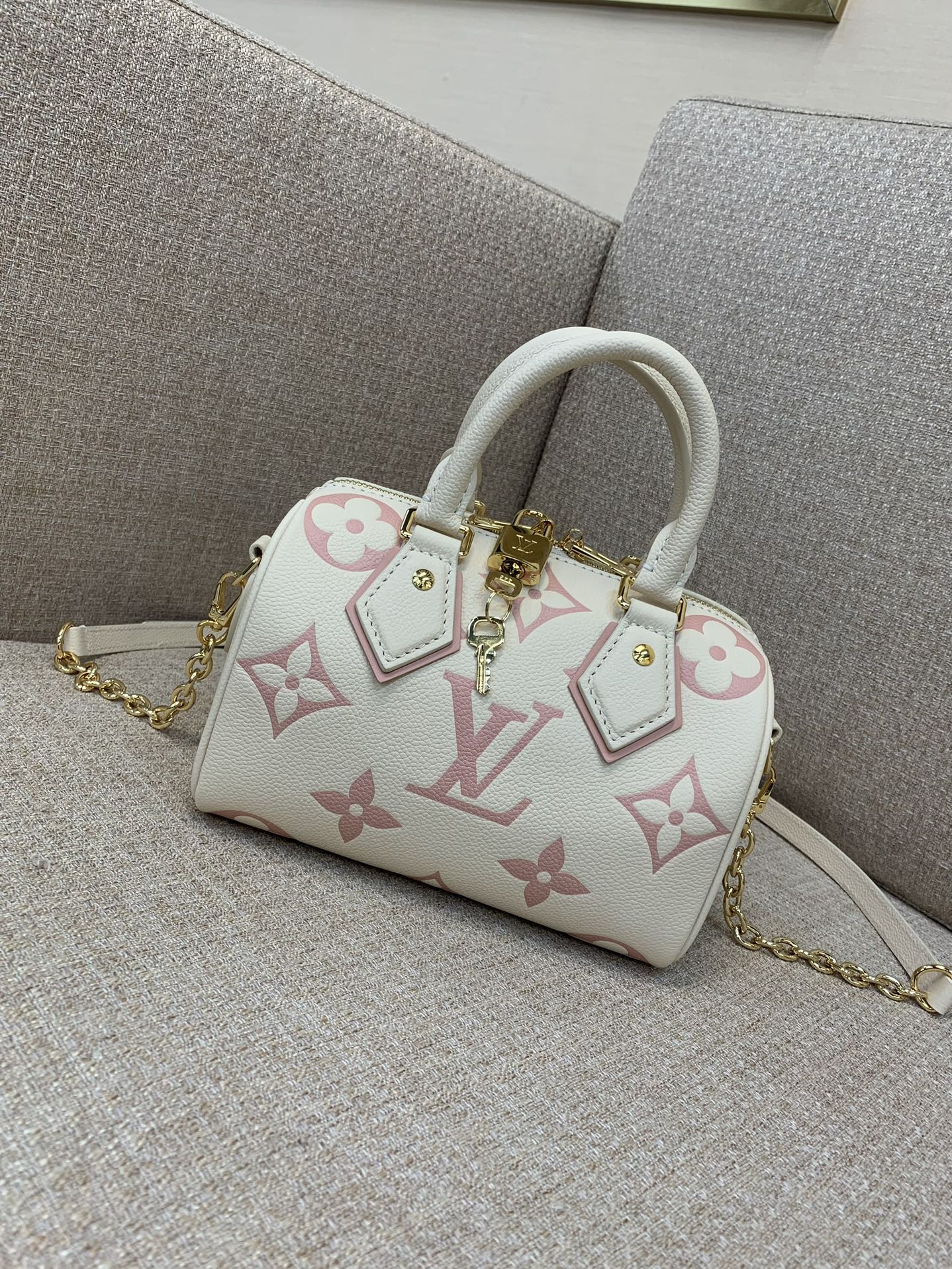 LV Speedy Bandoulière 20 Handbag Monogram Empreinte Leather Rolled Leather Handles Padlock Top Handle Crossbody - Top Quality