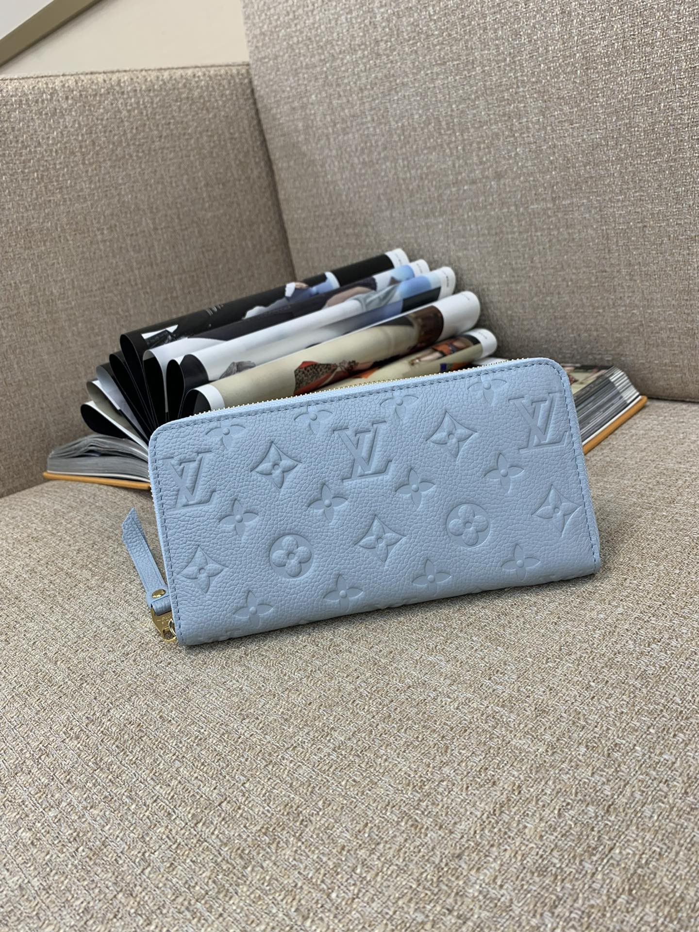 LV 財布 フルジップ レザートリム ゴールド金具 マルチコンパートメント 長財布-トップクオリティ