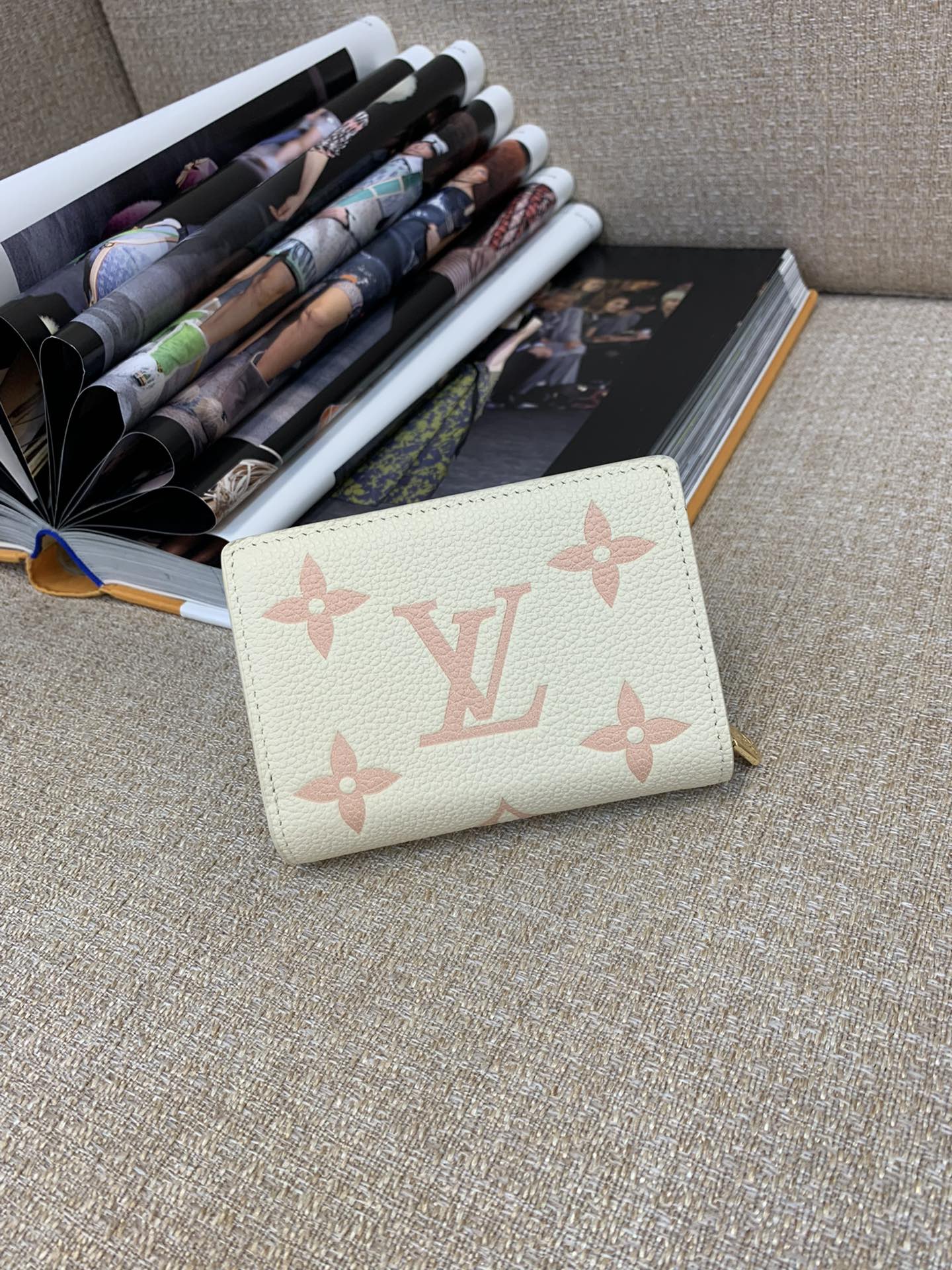 LV кашалёк поўная маланка скураная апрацоўка залатая фурнітура шматсекцыйны доўгі кашалёк — топ-якасць