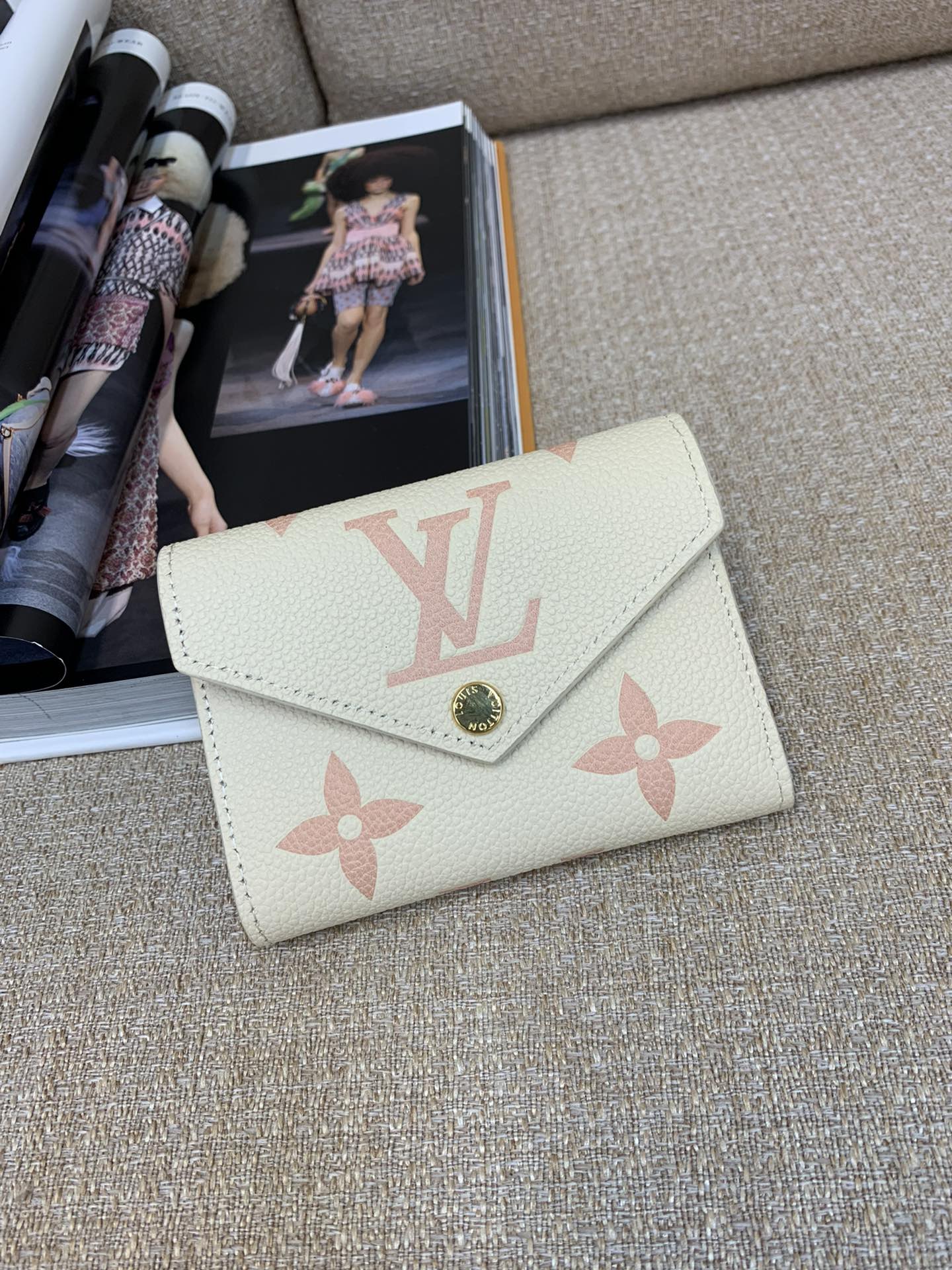 LV кашалёк, поўная маланка, скураная аздоба, залатая фурнітура, шмат аддзяленняў, доўгі кашалёк — топ-якасць