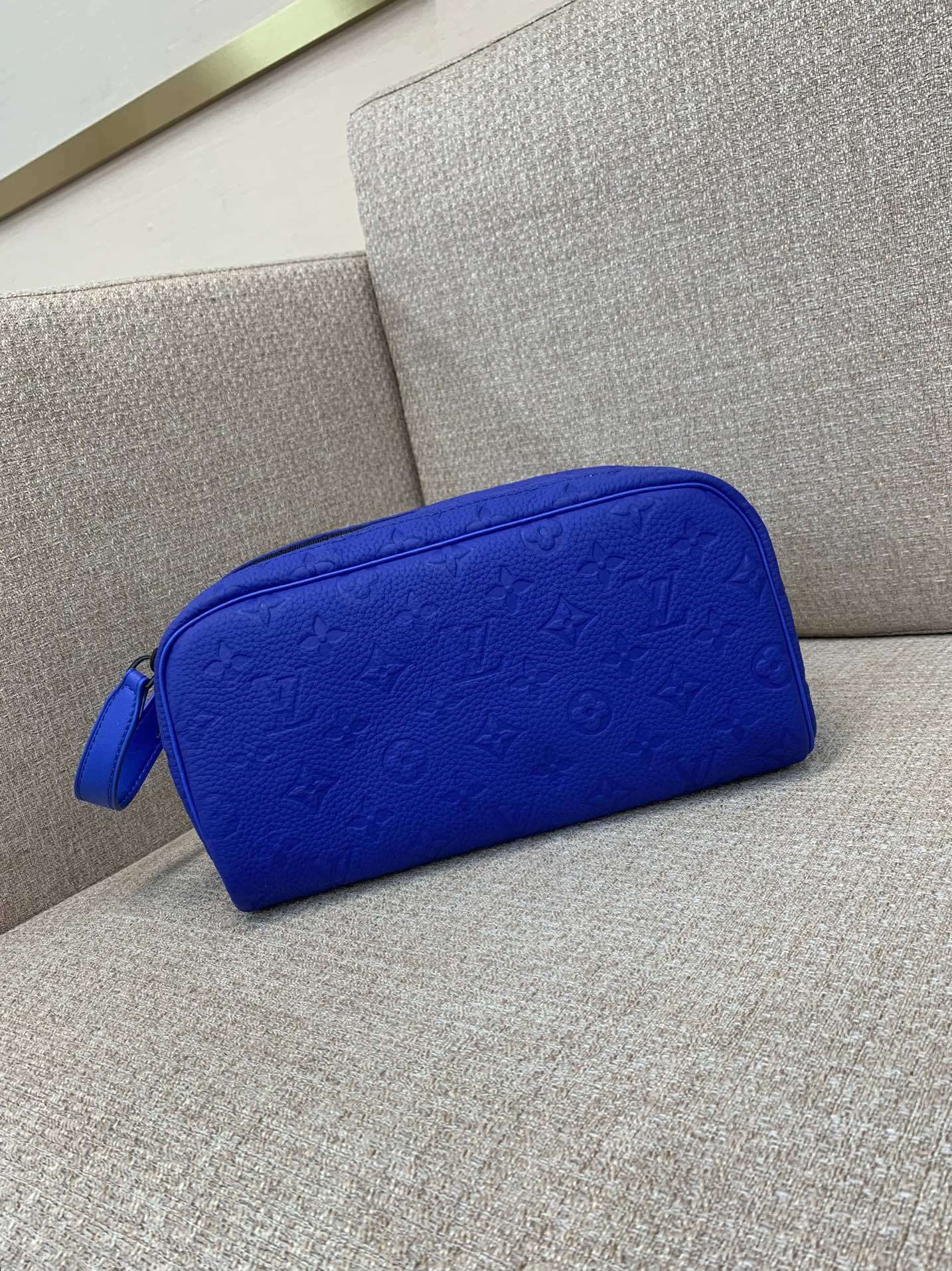 LV ドップキット トイレタリーポーチ タイガレザー Monogramキャンバス ダブルジップ ハンドル バスルームフック トラベル収納-トップクオリティ