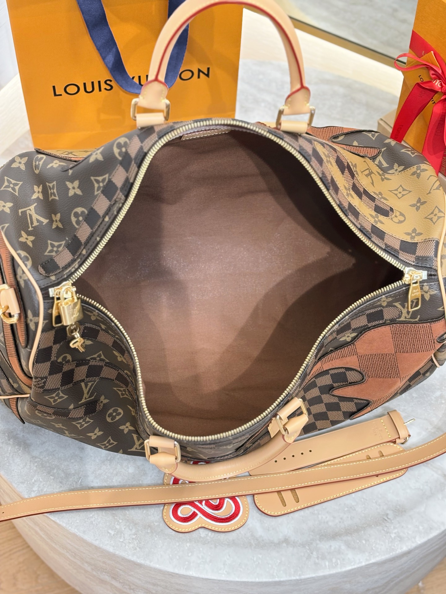 Louis Vuitton Keepall Bandouliere 50 Monogram Brown 50 travel