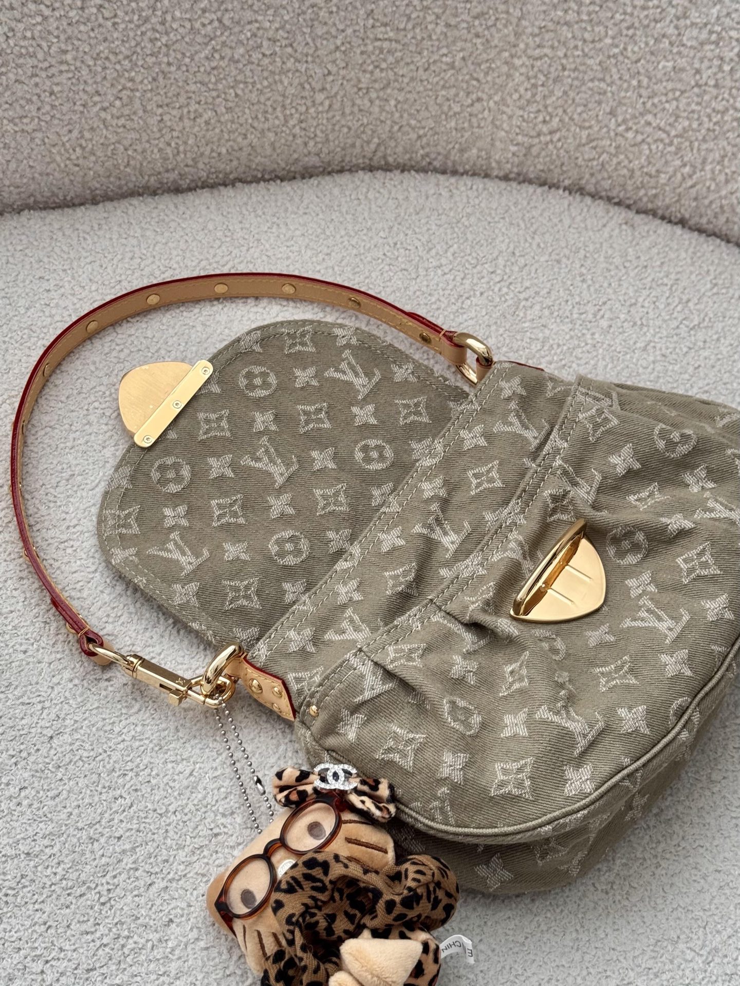 Louis Vuitton Khaki Monogram Denim shoulder everyday