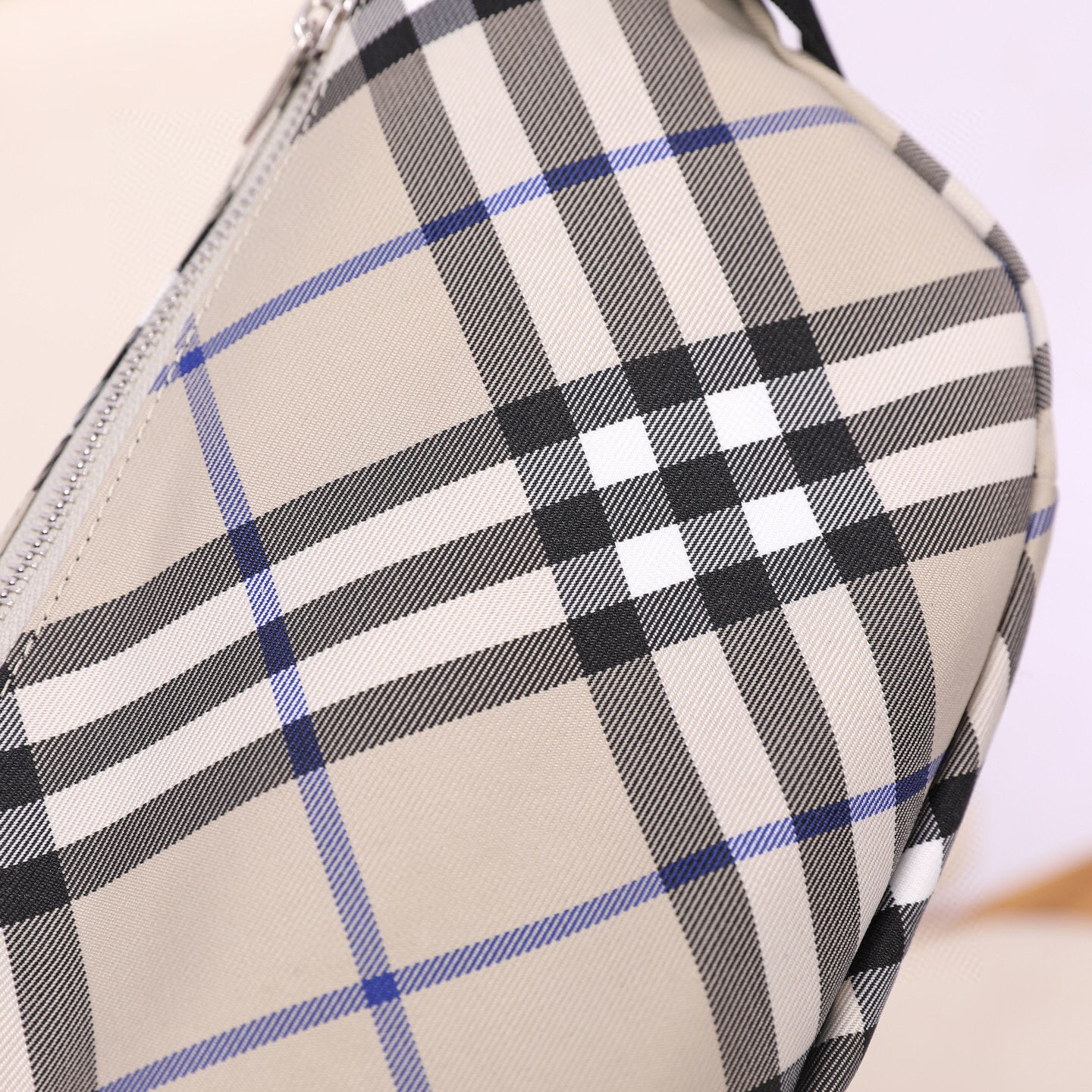 Burberry Canvas Belt Bag with Check Pattern and Adjustable Strap 6 i1744687808079 125 0 4