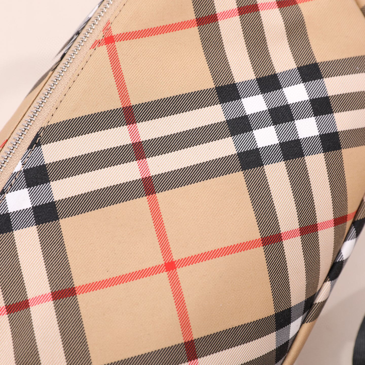 Burberry Belt Bag in Check Canvas with Leather Trim, Adjustable Strap 7 i1744688047334 1627 0 5