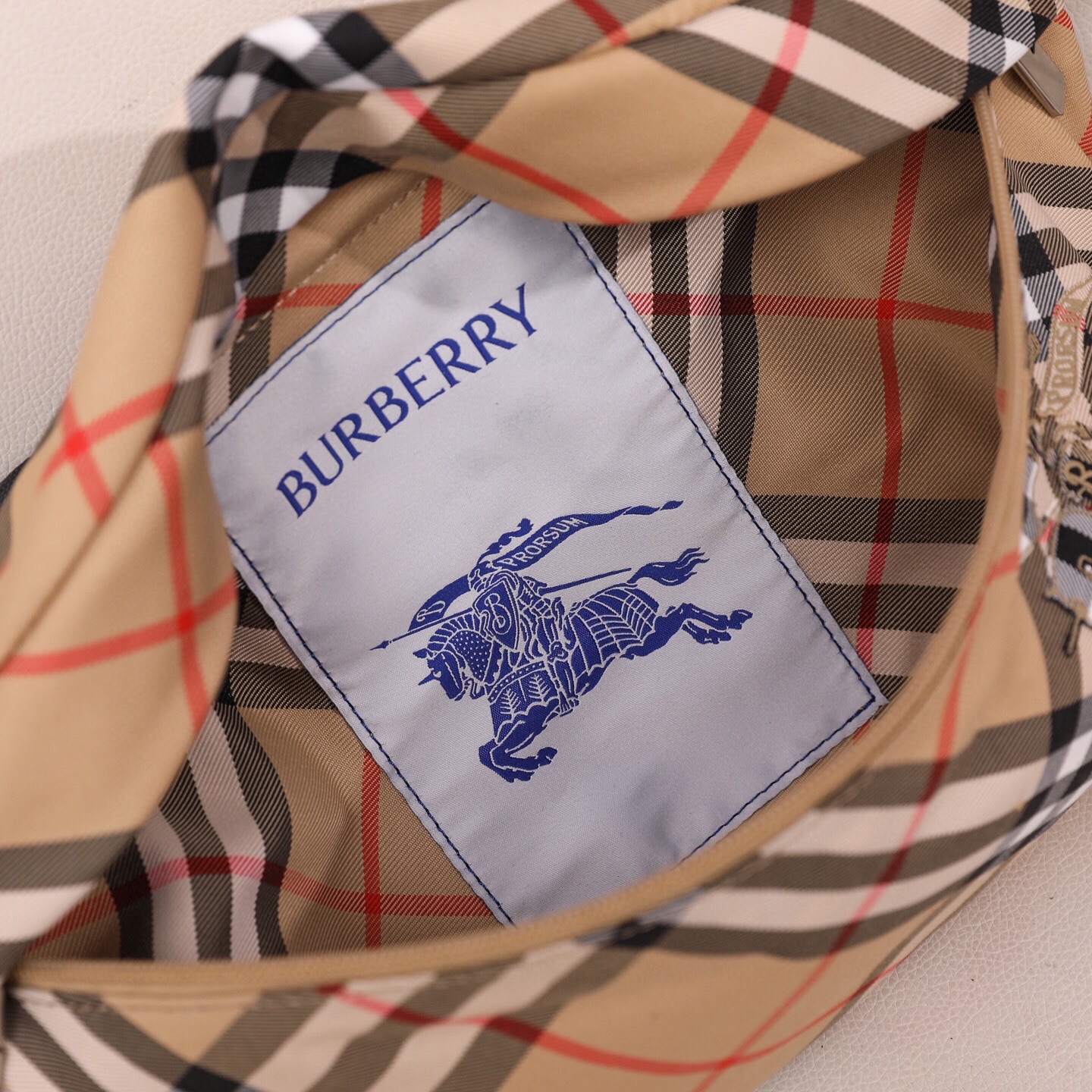Burberry Belt Bag in Check Canvas with Leather Trim, Adjustable Strap 10 i1744688047406 245 0 8