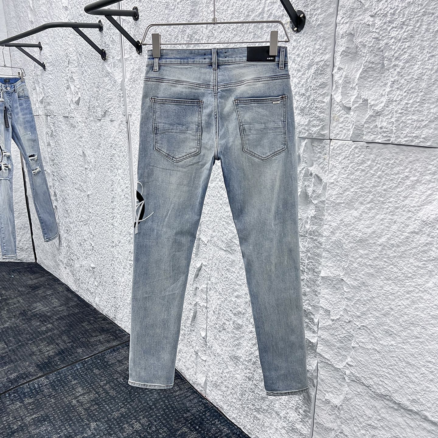 Amiri Distressed Denim Jeans with Music Note Design - New Style 4 i1748662697043 4419 0 3
