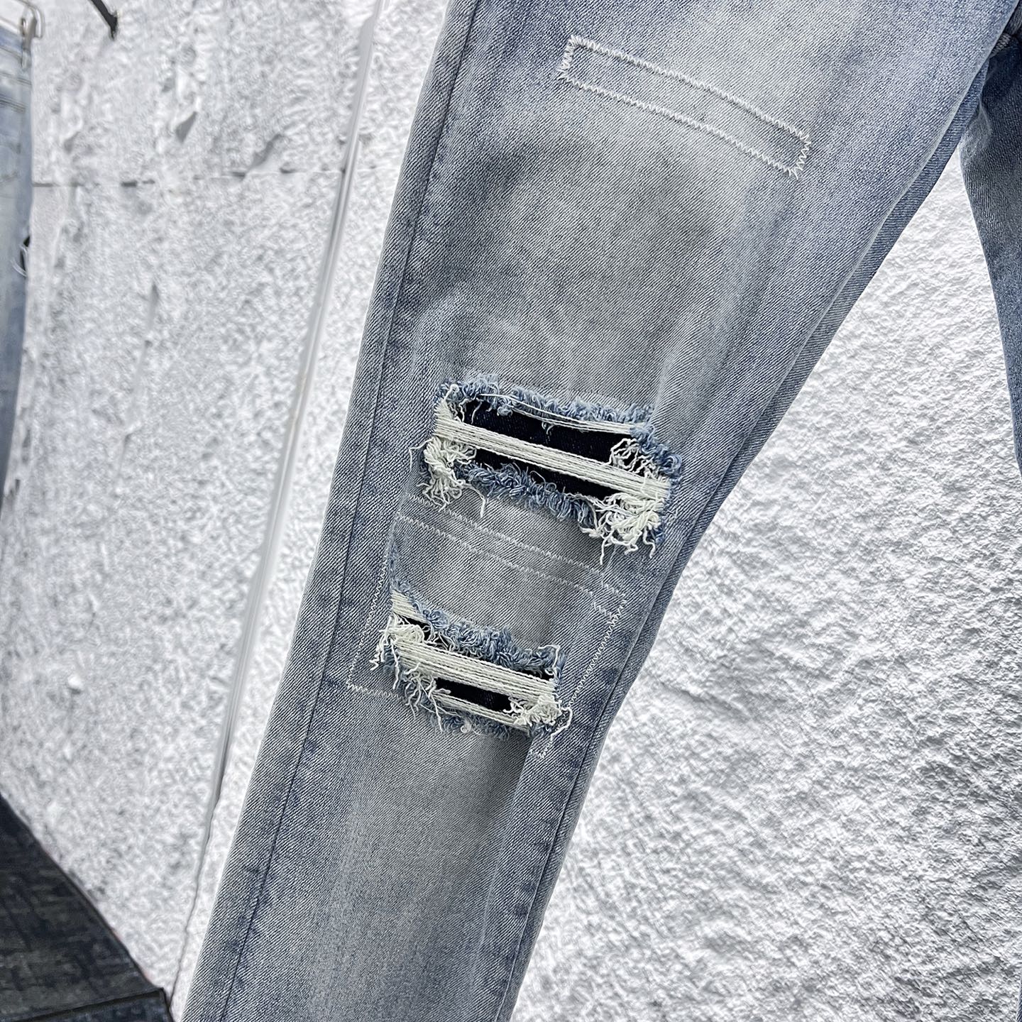 Amiri Distressed Denim Jeans with Music Note Design - New Style 10 i1748662699125 8023 0 9